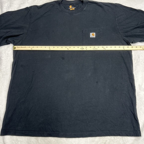 Men's Carhartt Black Pocket Heavyweight T-Shirt Size 3XL Original Fit K87-BLK - Picture 5 of 9